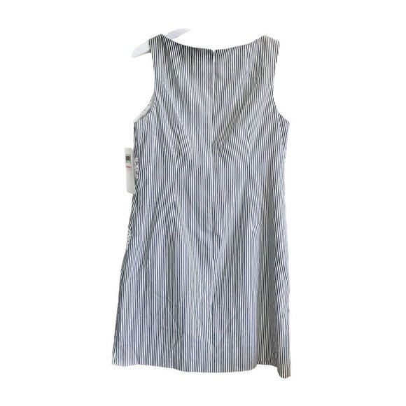 NWT Maggy London Striped Lace Trim Dress, size 10, Gray/white - Picture 11 of 12
